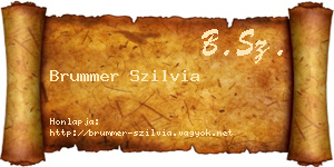 Brummer Szilvia névjegykártya